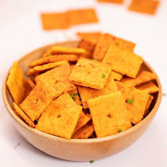 Low Carb Cheddar Cheese Crackers