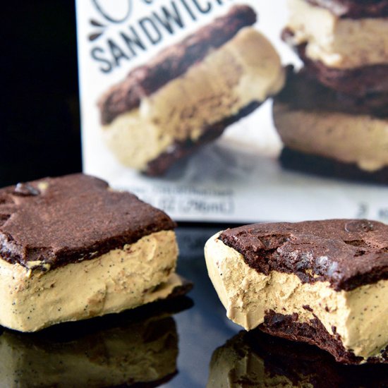 Brownie Coffee Ice Cream Sandwiches