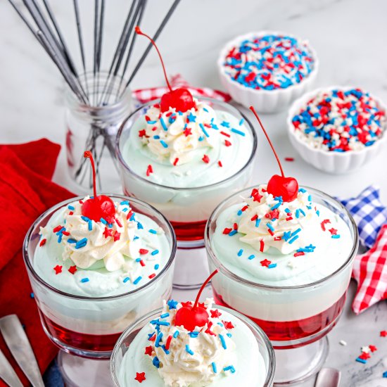 Patriotic Jello Parfait