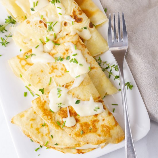 Brie Butter Sauce Crepes