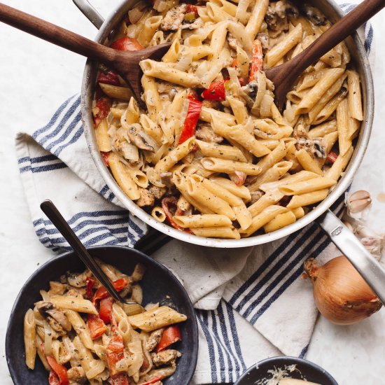 One Pot Creamy Cajun Chicken Pasta