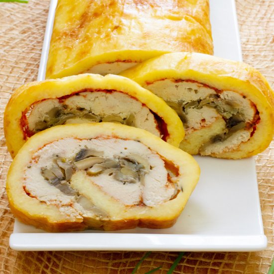 Cheese roll with chicken