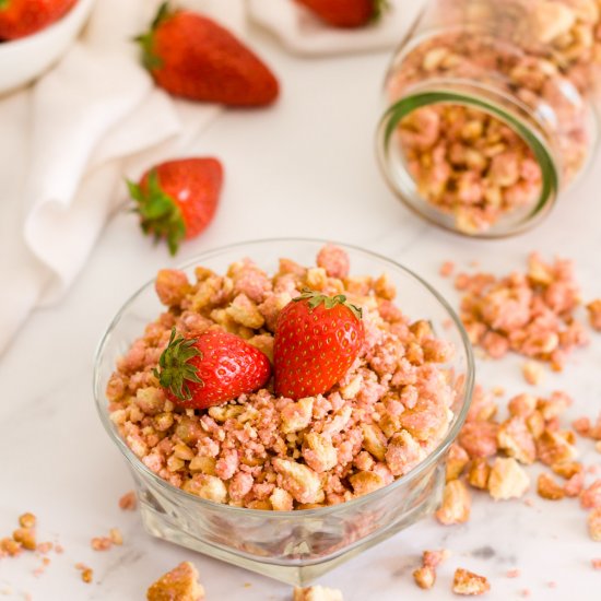 Strawberry Crunch Topping (No bake)