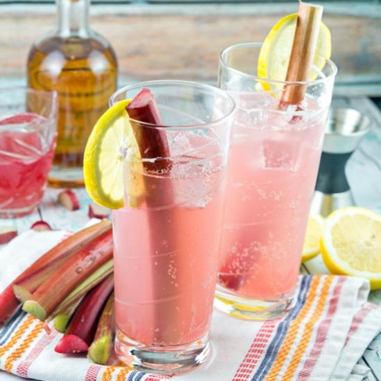 Rhubarb Tom Collins