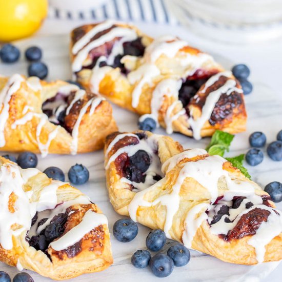 Blueberry Danish & Lemon Icing