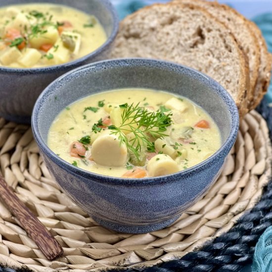 Vegan Norwegian Fish-Free Soup