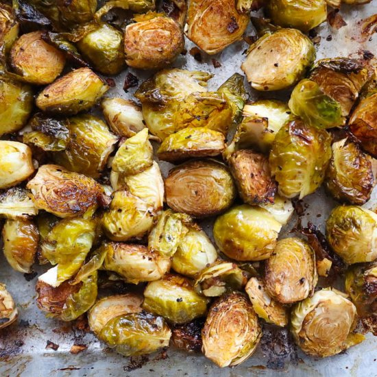 Garlic Roasted Brussel Sprouts