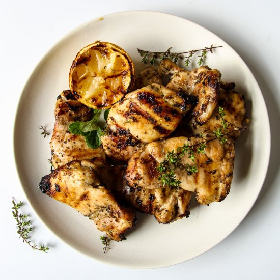 Grilled Boneless Chicken Thighs