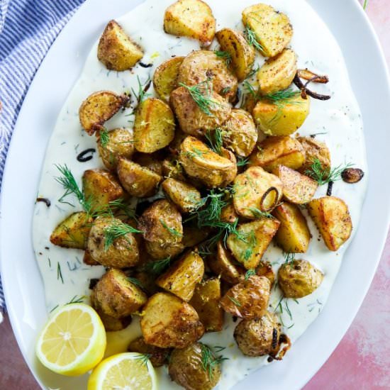 Roasted Potatoes with Whipped Feta