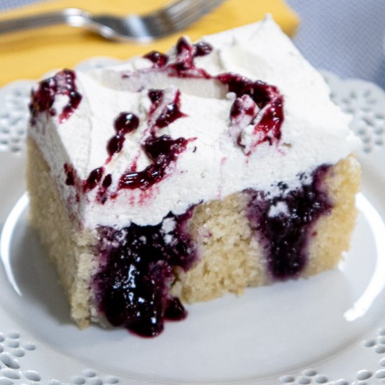 Blueberry Lemon Poke Cake