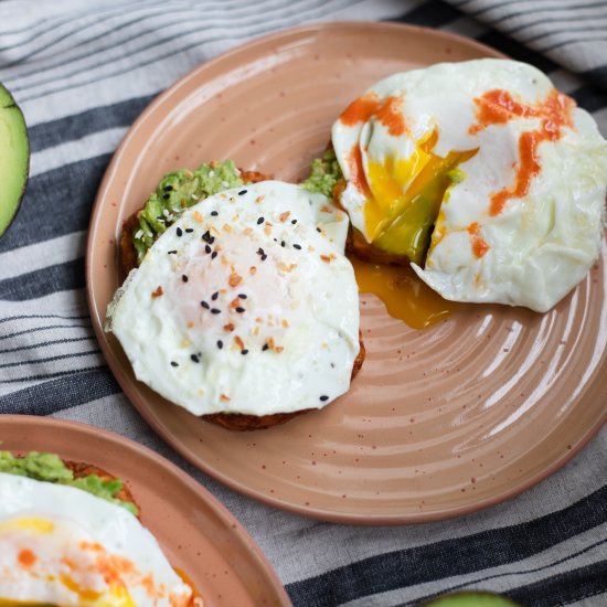 Easy Hash Brown Patty Avocado Toast