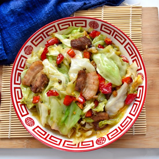 Stir Fried Cabbage with Pork Belly