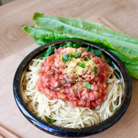 Lentil and Mushroom Ragu