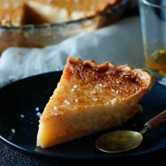 Salted Whiskey Honey Pie