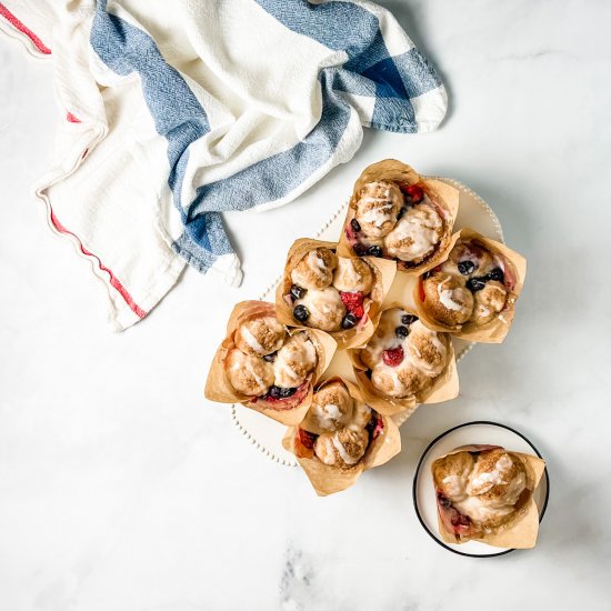 red white & blue monkey breads