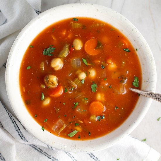 Vegetable Garbanzo Soup Recipe