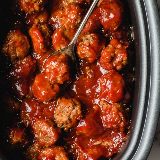 Crock Pot BBQ Meatballs for a Party