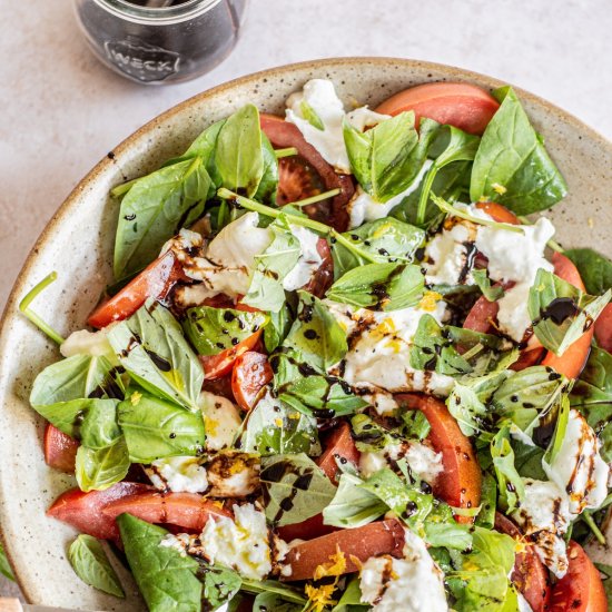 Spinach Caprese Salad