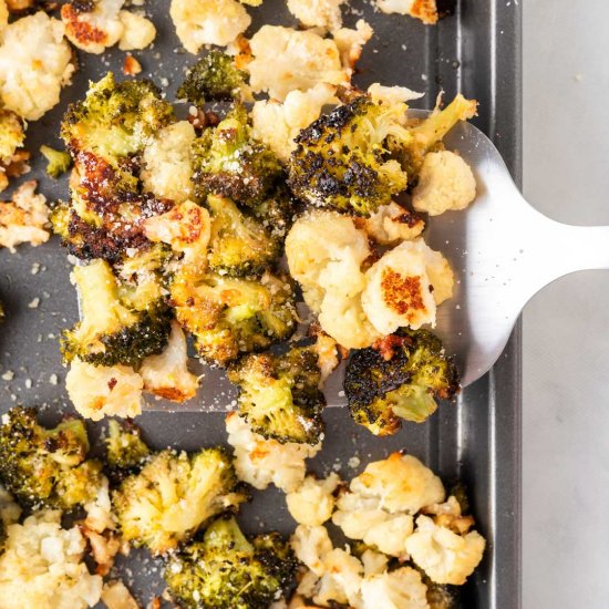 Roasted Broccoli and Cauliflower