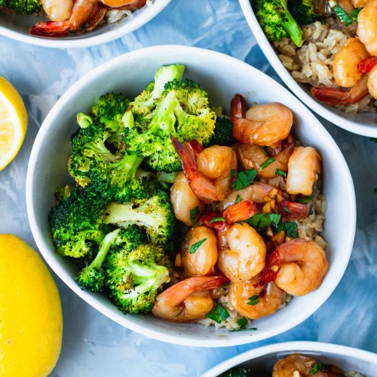 Honey Garlic Shrimp Bowl