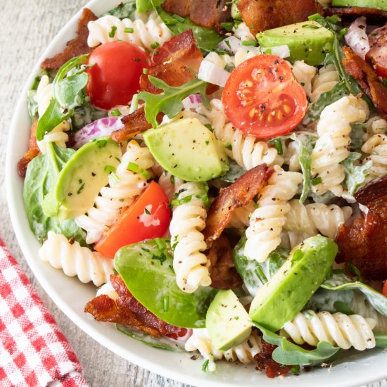 BLT Pasta Salad with Avocado