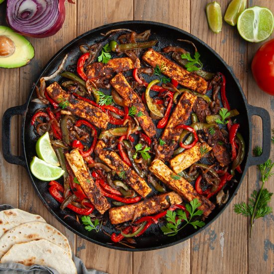 Tofu Fajitas with Onion and Pepper