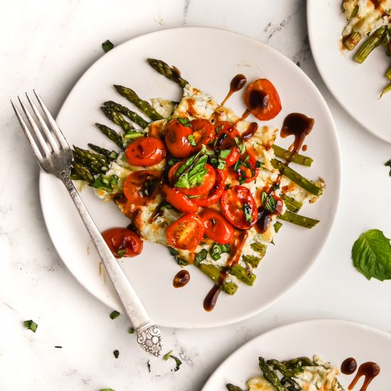 Sheet Pan Caprese Asparagus