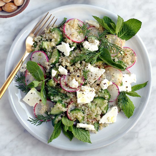 Quinoa Salad with Cucumbers