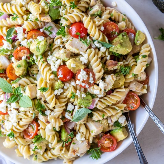 Chicken Avocado Pasta Salad