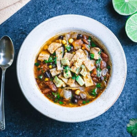 Chicken Soup with Tortillas