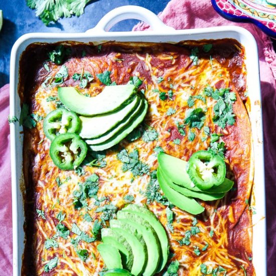 5 Ingredient Beef Enchilada Bake