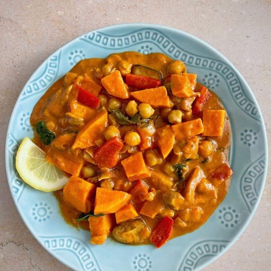 Sweet Potato and Mushroom Curry