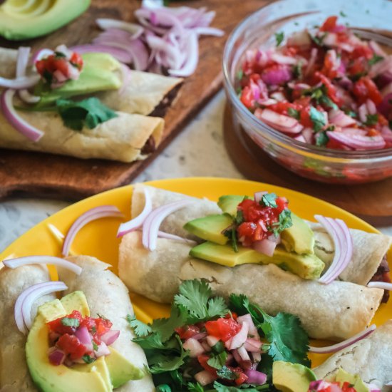 Easy Vegan Taquitos (under 30 min)