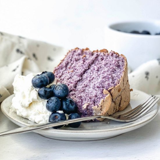 Blueberry Angel Food Cake