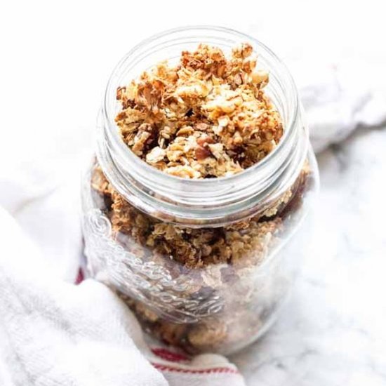 Crunchy granola without oil