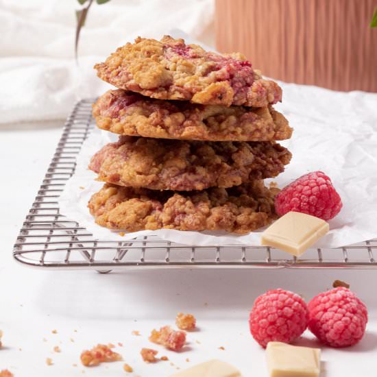 Raspberry White Chocolate Cookies