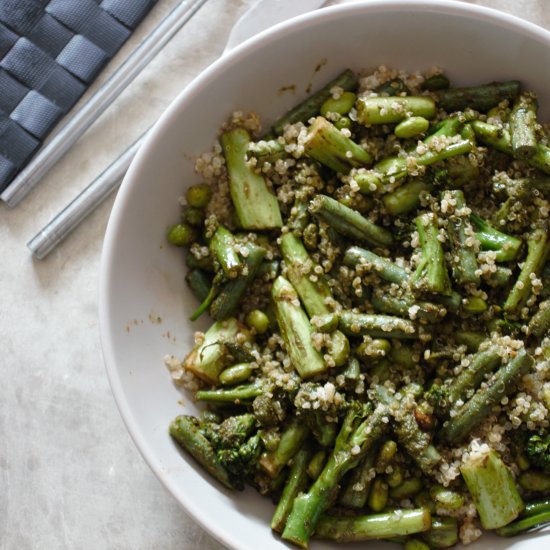 Vegan Protein Edamame Quinoa Salad