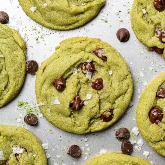 Matcha Chocolate Chip Cookies