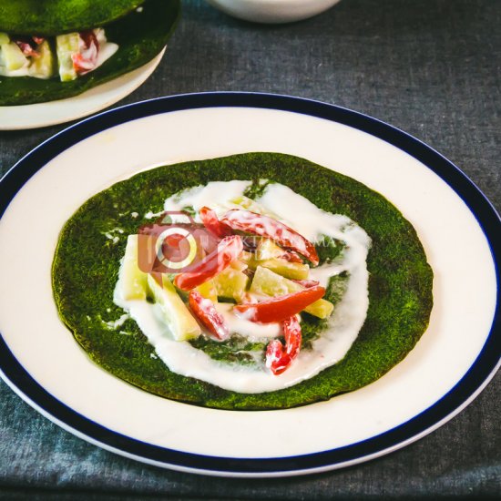 Spinach Crepes- Dairy-free savoury