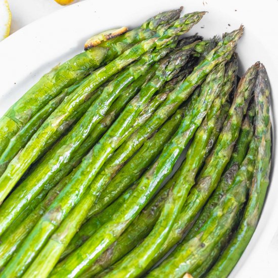 Baked Asparagus with vinaigrette