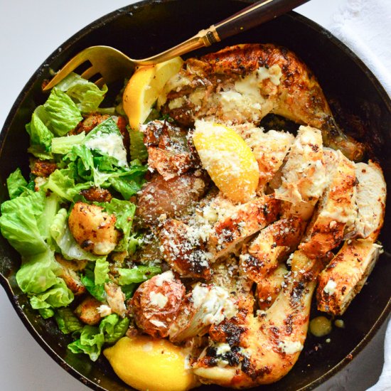 Caesar Salad Roast Chicken