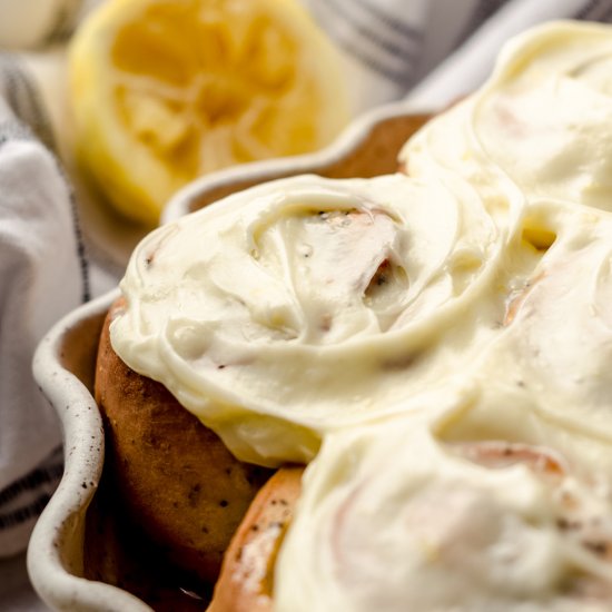 lemon poppy seed sweet rolls