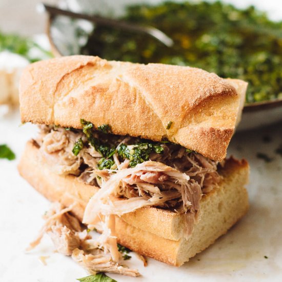 Chimichurri Pork Sandwiches