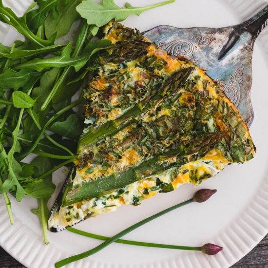 Asparagus Quiche with Ramps