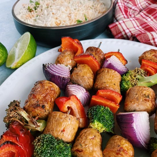 Sausage and Veggie Kabobs