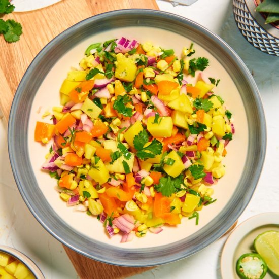 5-Minute Healthy Mango Corn Salsa