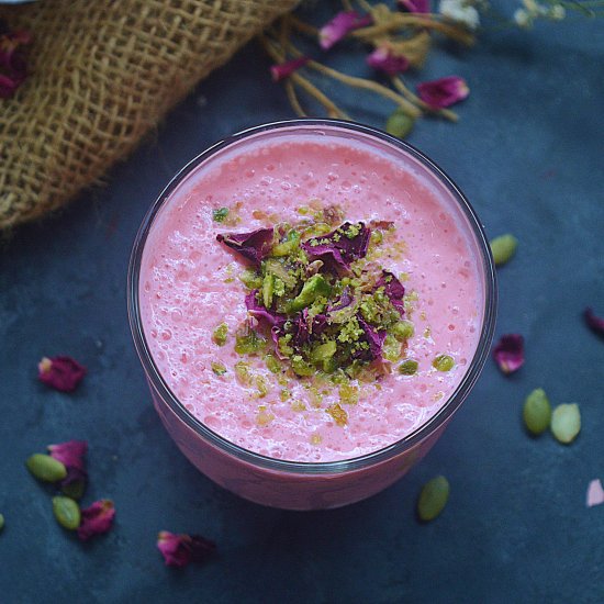 Rose Lassi | Rose Yogurt Drink