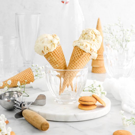 No Churn Banana Pudding Ice Cream