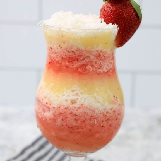 Strawberry Pineapple Rum Slushie