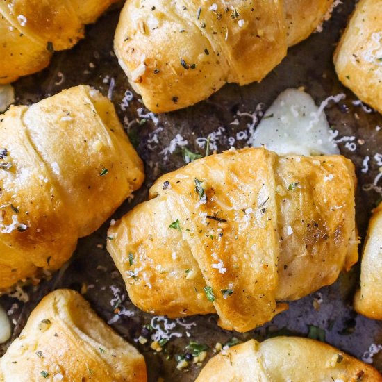 Cheese Stuffed Garlic-Butter Rolls